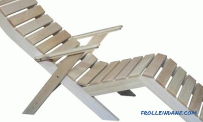 Chaise longue en bois bricolage: conception pliante pour la détente