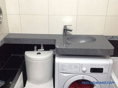 Évier sur machine à laver - comment choisir et installer