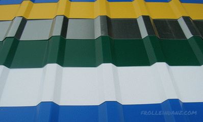 Types de toiture ondulée, clôture, murs, types et tailles de profilés