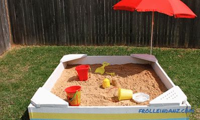 Bac à sable pour enfants avec leurs propres mains - photos et instructions