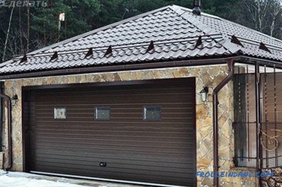 Le toit du garage avec leurs propres mains - comment faire odnoskatnuyu, pignon