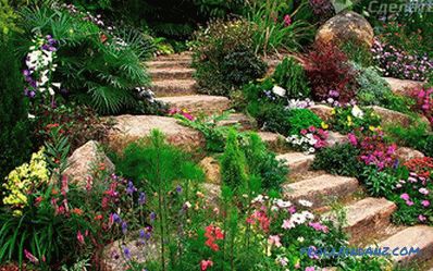 Escalier de jardin à monter soi-même - disposition de la surface inégale + dessins