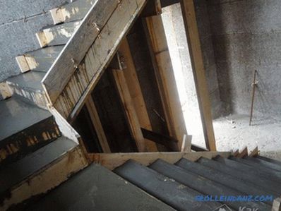 Escalier monolithique à monter soi-même - escalier en béton armé (+ photos)