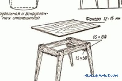 Table de cuisine à monter soi-même - instructions pour la fabrication, les dessins et les schémas d'assemblage (vidéo)