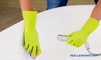 Comment laver un bain acrylique - astuces pour laver avec des outils et des outils spéciaux + Vidéo