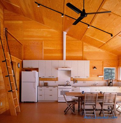 Comment dissimuler le plafond d'une maison en bois - les meilleures solutions