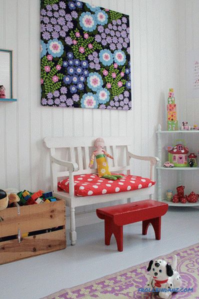 Chambre d'enfant dans le style scandinave