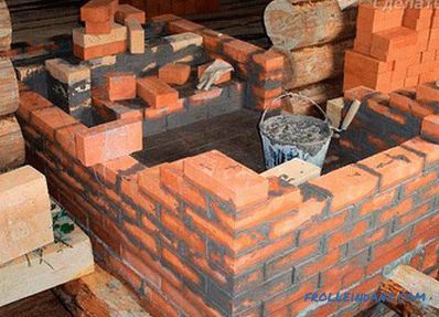 Poêle en brique pour un bain avec ses propres mains