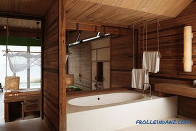 Plafond en bois dans la salle de bain faites-le vous-même