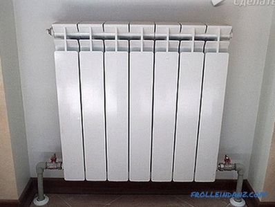 La connexion inférieure des radiateurs de chauffage - le schéma de la connexion inférieure d'un radiateur