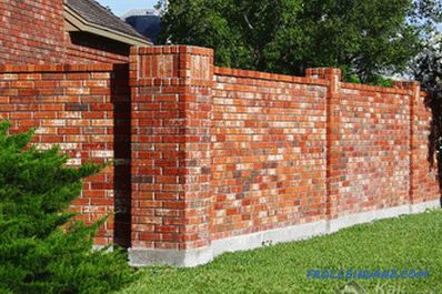 Clôture en brique bricolage - construction d'une clôture en brique (+ photos)
