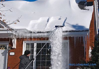 Comment enlever la neige du toit avec leurs propres mains