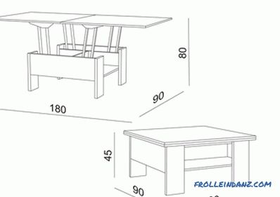 Transformateur de table faites le vous même - travaux préparatoires, dessins (vidéo)